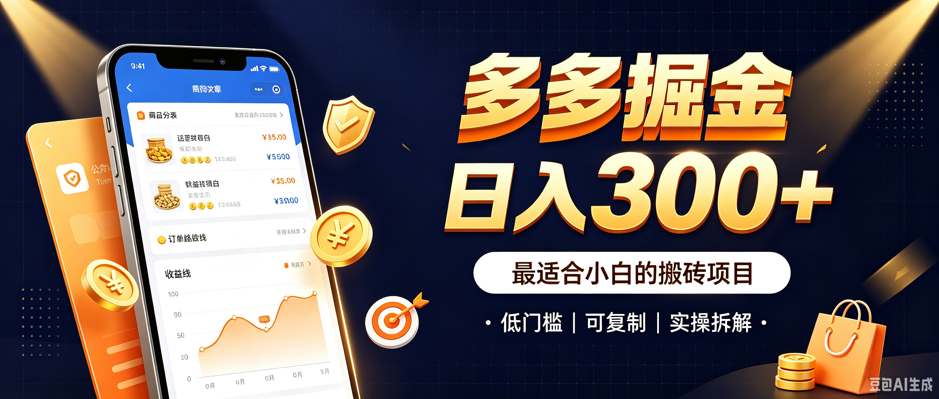 多多掘金日入300 +最适合小白的搬砖项目