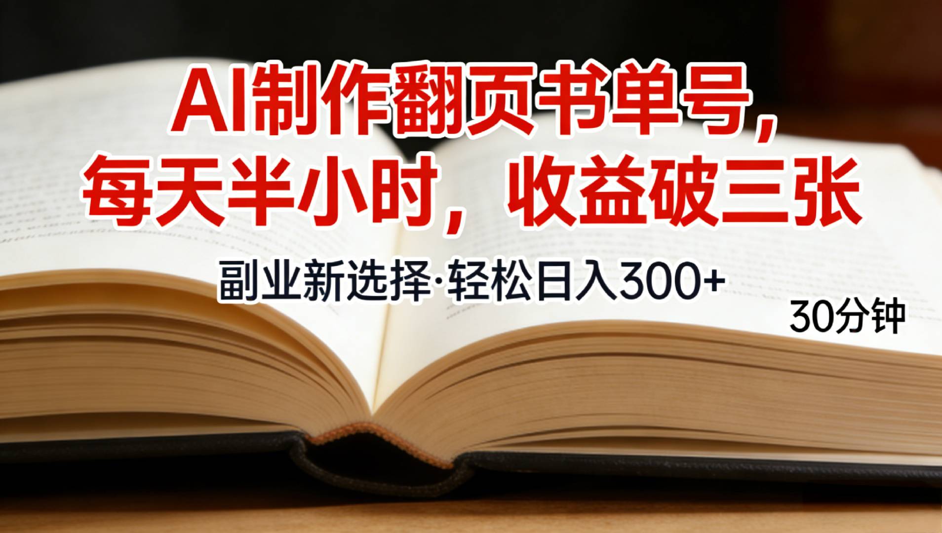 用AI制作翻页书单号，每天30分钟，小白轻松上手
