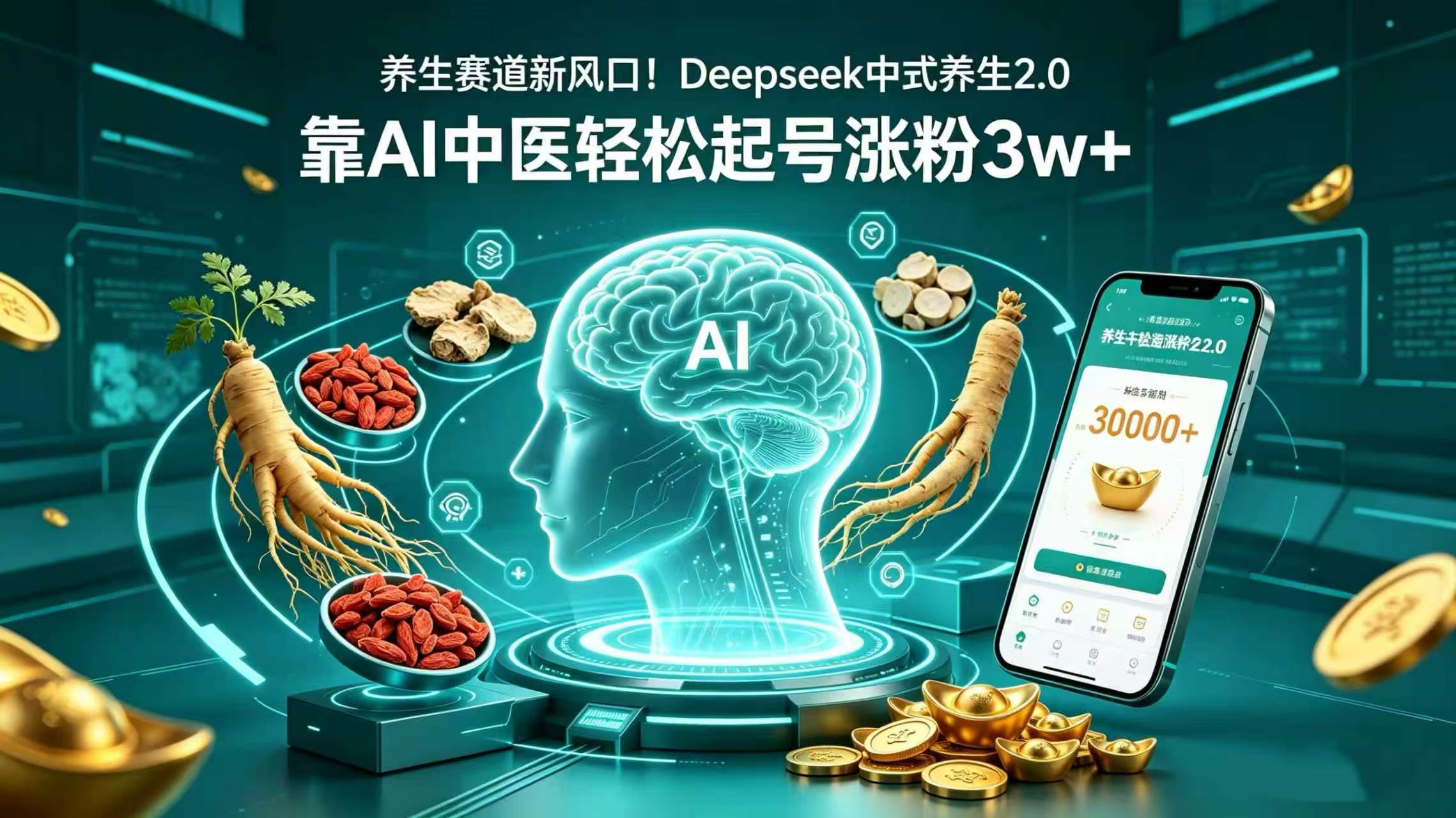 养生赛道新风口！Deepseek 中式养生 2.0，靠 AI 中医轻松起号涨粉 3w+