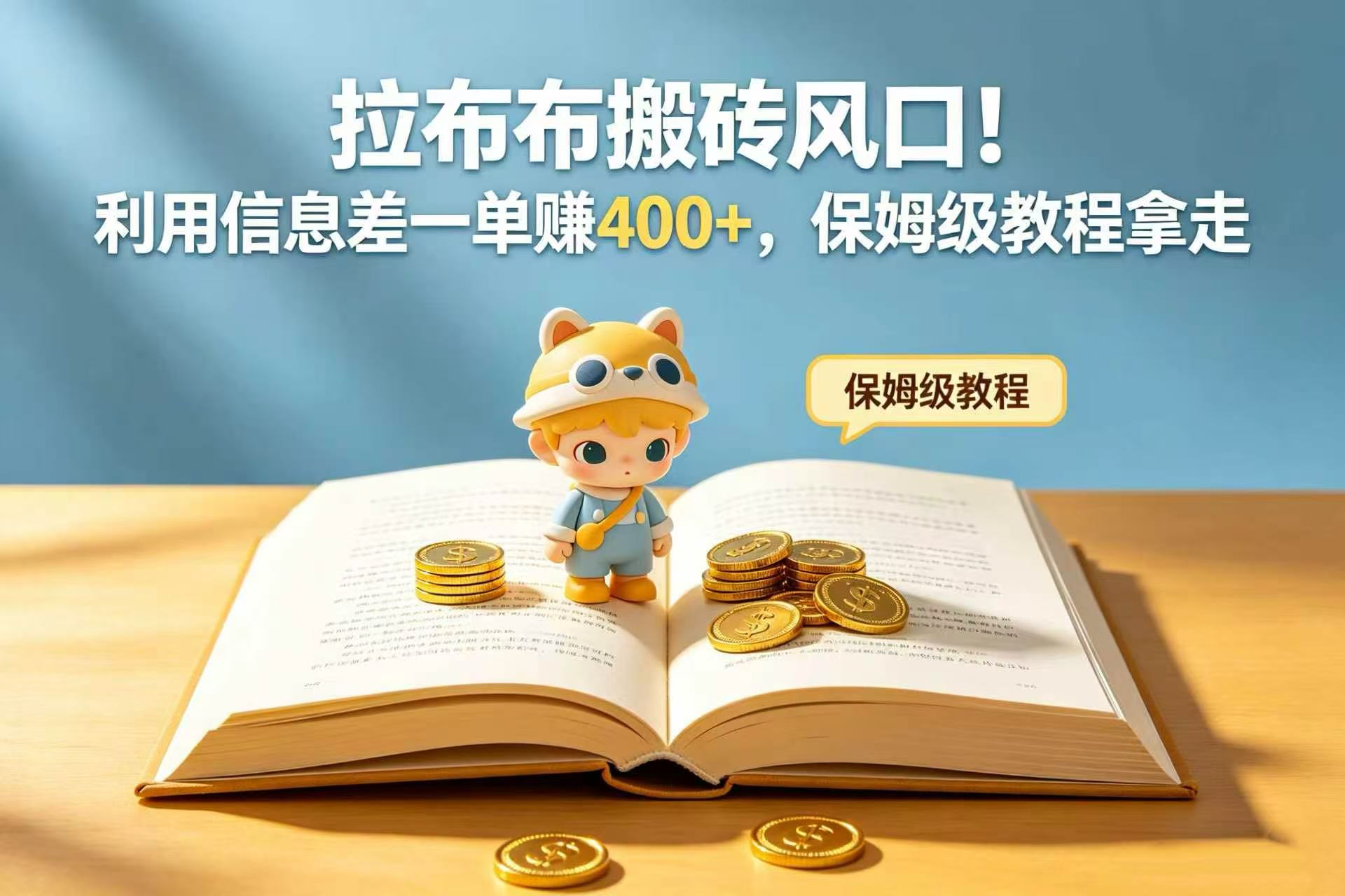 拉布布搬砖风口！利用信息差一单赚 400+，保姆级教程拿走