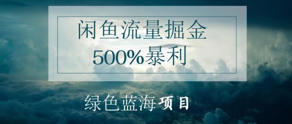 闲鱼流量掘金,500%的暴利绿色蓝海项目,日入过千,月入过万,小白轻松上手,无需剪辑!