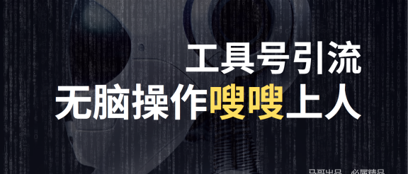 工具号高效引流法，嗖嗖上人，日引1000+，直接搬运，无脑操作
