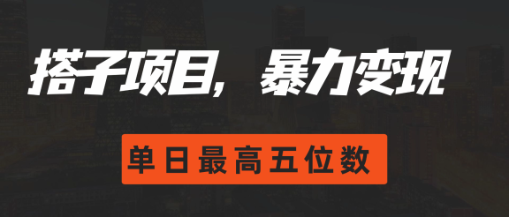 搭子项目，暴力变现，单日最高破五位数