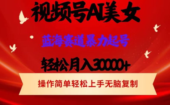 AI美女视频号掘金 操作简单 日入1000+