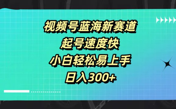 视频号蓝海新赛道,起号速度快,小白轻松易上手,日入300+