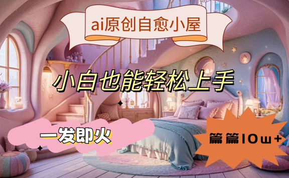 ai原创治愈小屋,小白也能轻松上手,一发即火,篇篇10w+