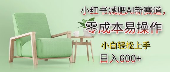小红书减肥AI新赛道，零成本易操作，小白轻松上手，日入600+
