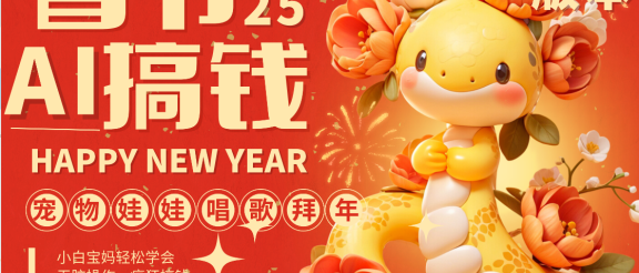 AI春节搞钱7.0升级版 蝴蝶号超火爆萌宠唱歌拜年  AI一键制作 批量出内容   春节做轻松躺赚 每日轻松十分钟  月赚米1W+  抓紧冲！可做视频 可卖素材只带小白和宝妈！