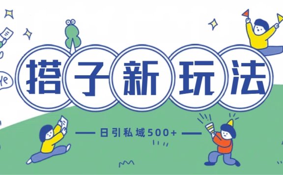 最新搭子玩法4.0-日引私域500+不违规