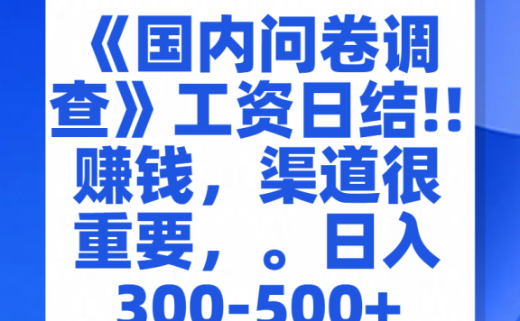 问卷调查答题,一个人在家也可以闷声发大财,小白一天2张,【揭秘】