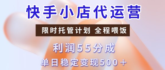 快手短视频带货分成 暴力起号 3天收益 单日躺赚500+