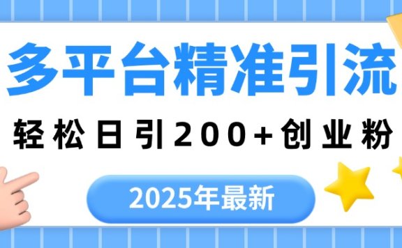 2025年最新多平台精准引流,轻松日引200+