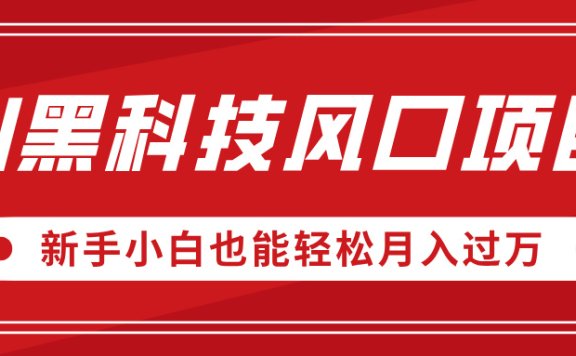 AI黑科技风口项目,视频号全新爆款玩法,新手小白也能轻松月入过万