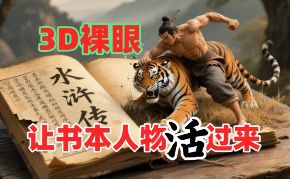 书本人物裸眼3D视频，一条视频收益过千，保姆级教程