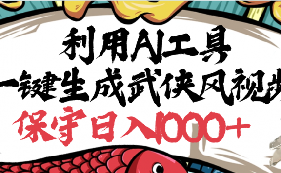 利用AI工具一键生成武侠风视频,原创度高,画面好看,狂撸视频号分成计划收益