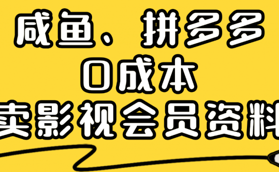 最新蓝海项目，咸鱼、拼多多0成本创业，资料都给你准备好了，看完就能上手