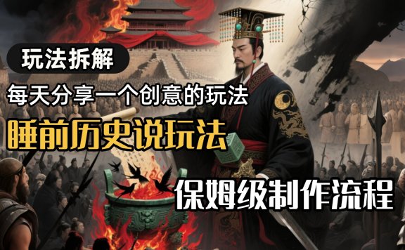 13条作品涨粉24.5万，全流程拆解睡前历史说，保姆级教程