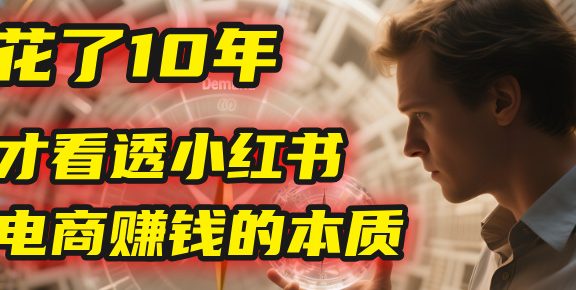 我花了10年，才看透小红书电商赚钱的2个字：本质