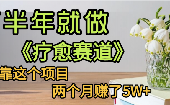 下半年稳赚的赛道，就选【疗愈赛道】，我自己运行这个项目两个月赚了5W+