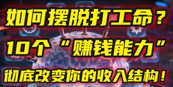 如何摆脱打工命？用10年总结10个“赚钱能力”，彻底改变你的收入结构！(2025必看)