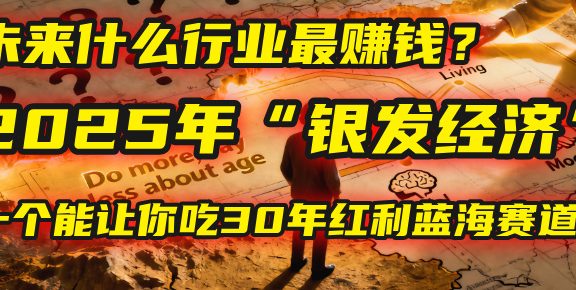 未来什么行业最赚钱？马哥揭秘2025年“银发经济”：一个能让你吃30年红利的蓝海赛道！