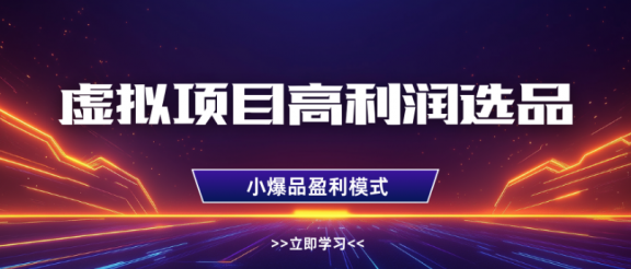 淘宝虚拟店铺高利润玩法，高客单选品技巧，单店月入1W+