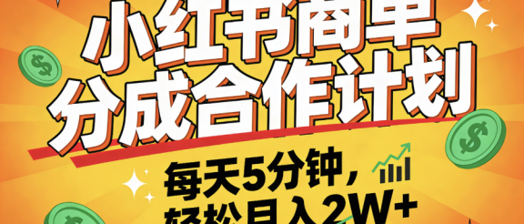 2025副业黑马项目，0门槛小红书项目，小白也能轻松月入2万+