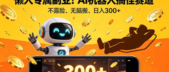 懒人专属副业！AI 机器人搞怪赛道，不露脸、无脑搬、日入 300+
