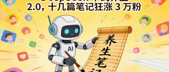 AI 中医大模型杀疯了!DeepSeek 中式养生 2.0,十几篇笔记狂涨 3 万粉