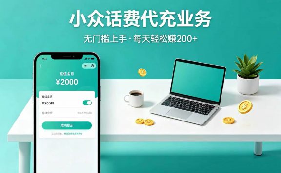 小众话费代充业务，无门槛上手，每天轻松赚 200+