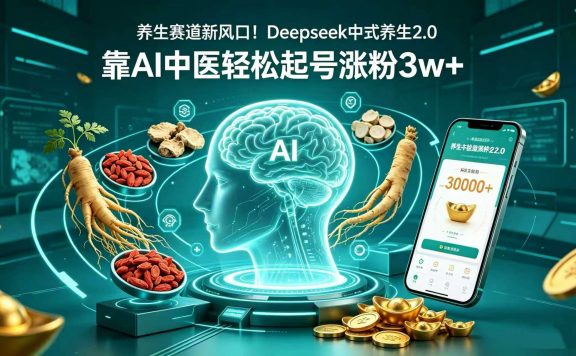 养生赛道新风口！Deepseek 中式养生 2.0，靠 AI 中医轻松起号涨粉 3w+