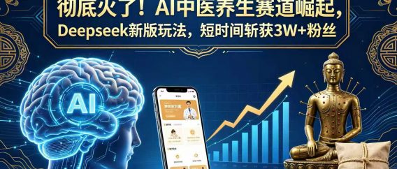 彻底火了！AI 中医养生赛道崛起，Deepseek 新版玩法，短时间斩获 3W + 粉丝