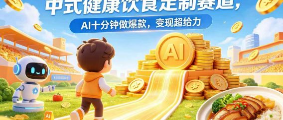 普通人可入局!中式健康饮食定制赛道,AI 十分钟做爆款,变现超给力