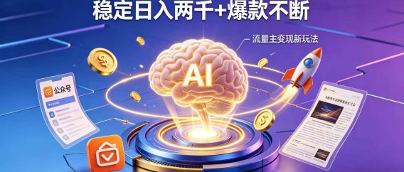 玩转公众号流量主,搭载 AI 神器赋能,稳定日入两千 + 爆款不断