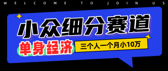 小众流量掘金，三个人一月小10W