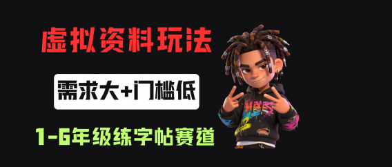 小红书卖1-6年级练字帖(电子版),客单价3.8,400天卖了1.6w单!